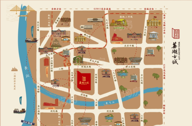 芜湖古城位置图