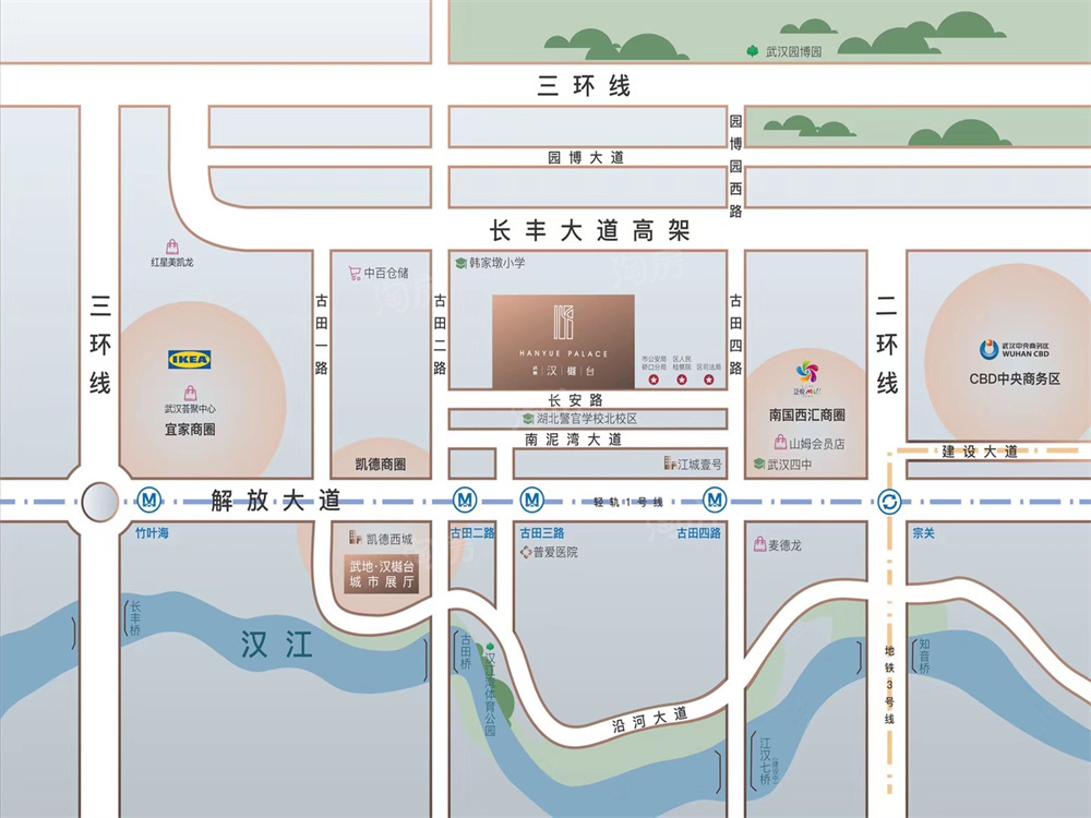 武汉城建汉樾台位置图