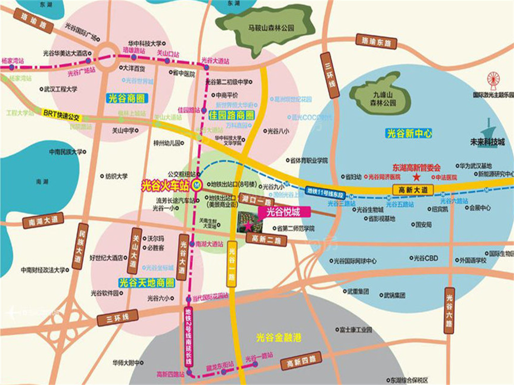 光谷悦城位置图