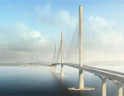 黄茅海跨海通道高栏港大桥东主塔建设高度突破200米