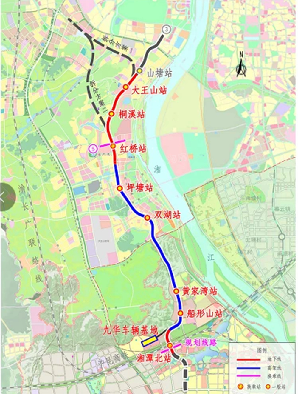 长沙三号地铁线路图图片