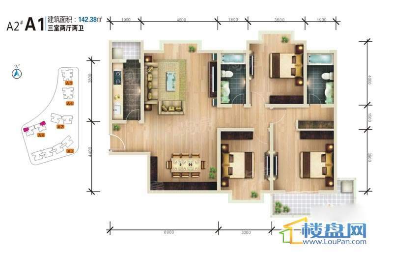 领汇双河湾户型图