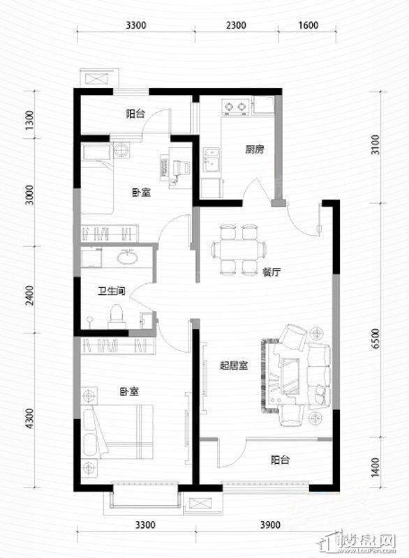 三期高层19号楼标准层C户型