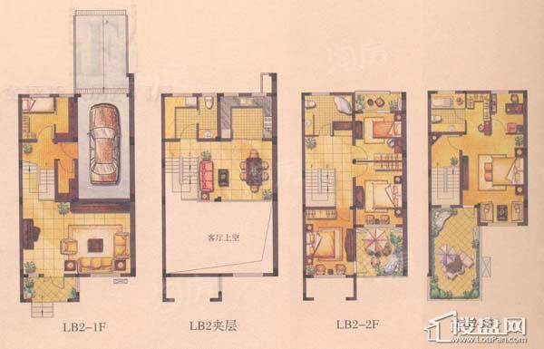 绿地波士顿公馆HB23室2厅2卫1厨 127.00㎡