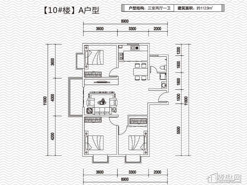 兴隆世纪花园3室2厅1卫