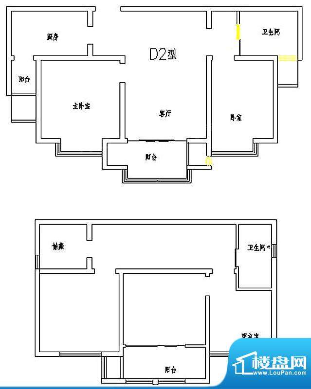 中茵龙湖国际D2户型面积:164.68平米