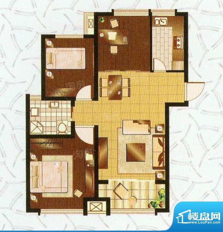 中茵龙湖国际17#A3户面积:86.73平米