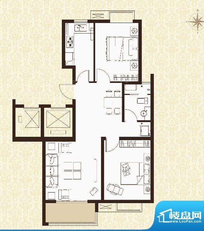 华西格林春天高层A户面积:0.00平米