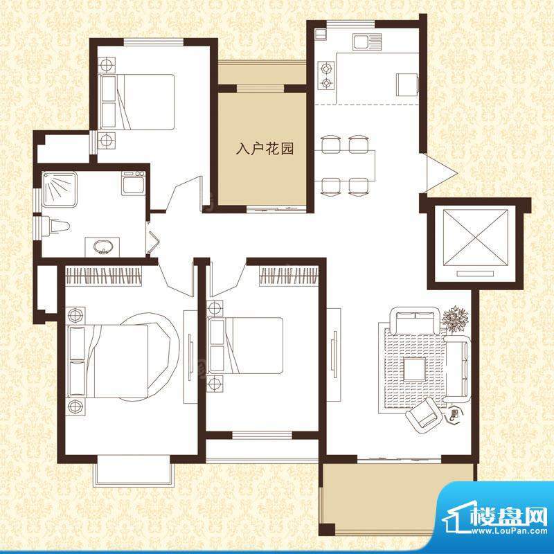 华西格林春天小高层面积:112.00平米
