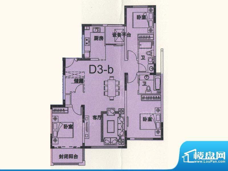桐园A座二十二层D3-面积:0.00平米