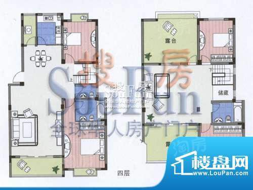 阳光水岸花园户型图面积:158.00平米