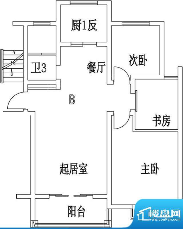 榕城奥运星城1-4层2面积:104.00平米