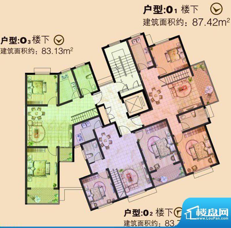 文华美景O户型楼下 面积:0.00平米