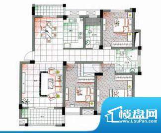 润和御景城一期E户型面积:132.00平米