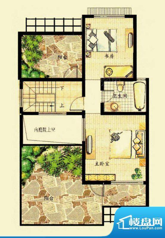 水韵福邸B户型三层 面积:278.00平米