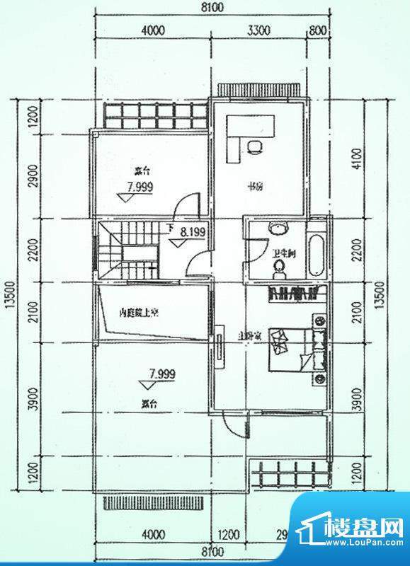 水韵福邸B户型三层 面积:278.00平米