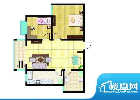 锦祥鑫贵D户型 2室2面积:83.63平米