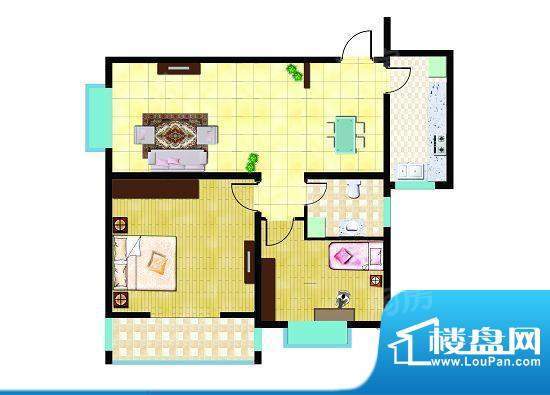锦祥鑫贵E户型 2室2面积:97.75平米