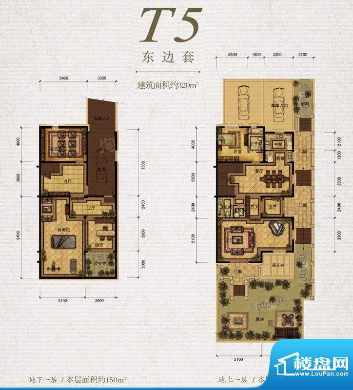保利湖畔林语T5东边面积:320.00m平米