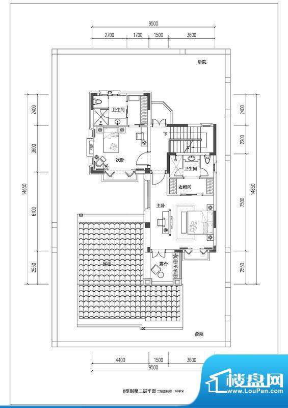 中信台达国际D户型别面积:76.00平米