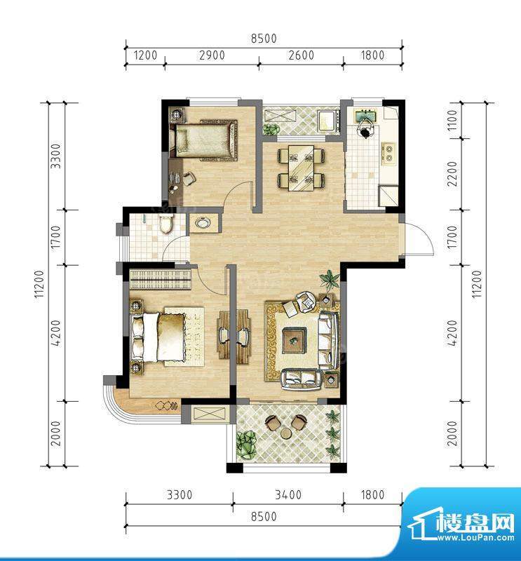 新安·达观天下项目面积:88.83平米