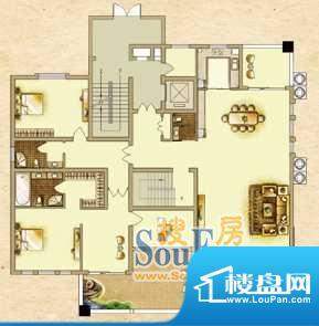 云顶蓝山C户型洋房上面积:271.00平米