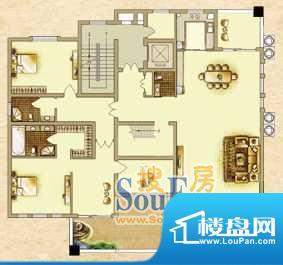 云顶蓝山D户型洋房首面积:194.00平米