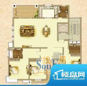 云顶蓝山G户型首层 面积:150.00平米