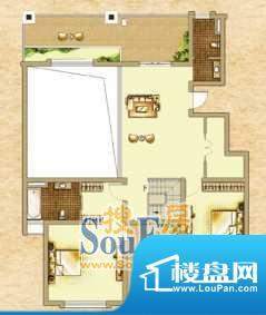 云顶蓝山H户型上层 面积:185.00平米