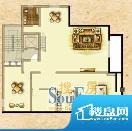 云顶蓝山C户型下层 面积:218.00平米