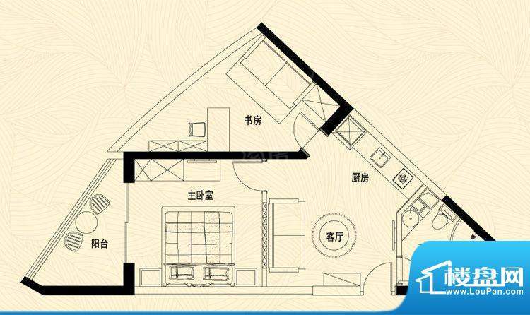 盛世双帆2-02户型图面积:65.88平米