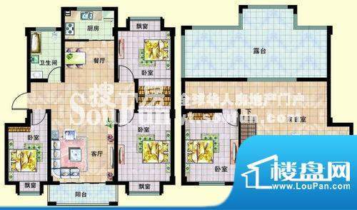 碧海尚城F2户型加阁面积:99.81平米