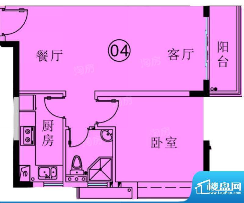 庄士映蝶蓝湾二期F栋面积:57.00平米