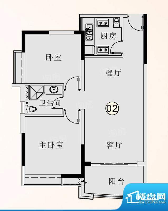 庄士映蝶蓝湾二期F栋面积:81.00平米