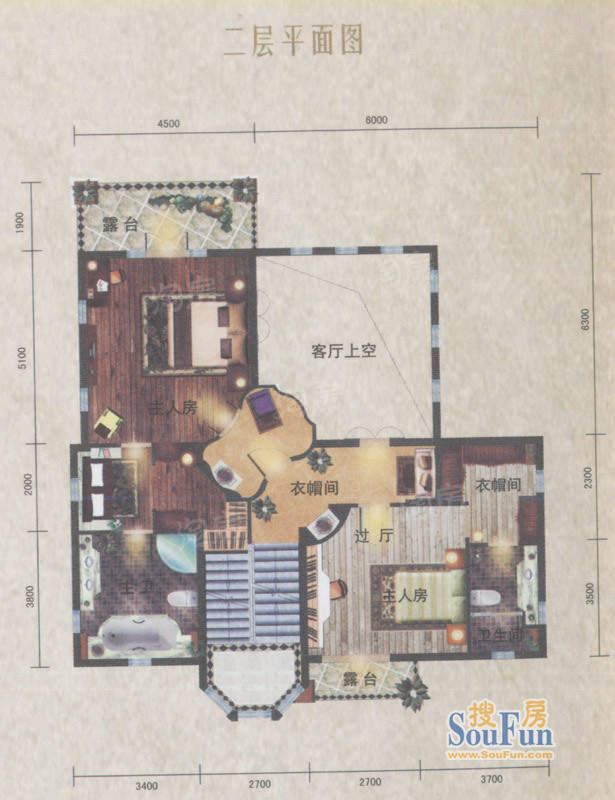 南沙奥园D35户型别墅面积:130.00平米