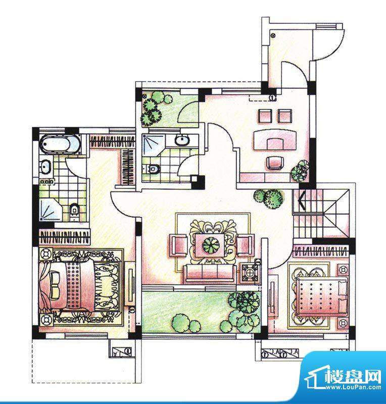 风荷丽景尚城别墅C户面积:247.00平米