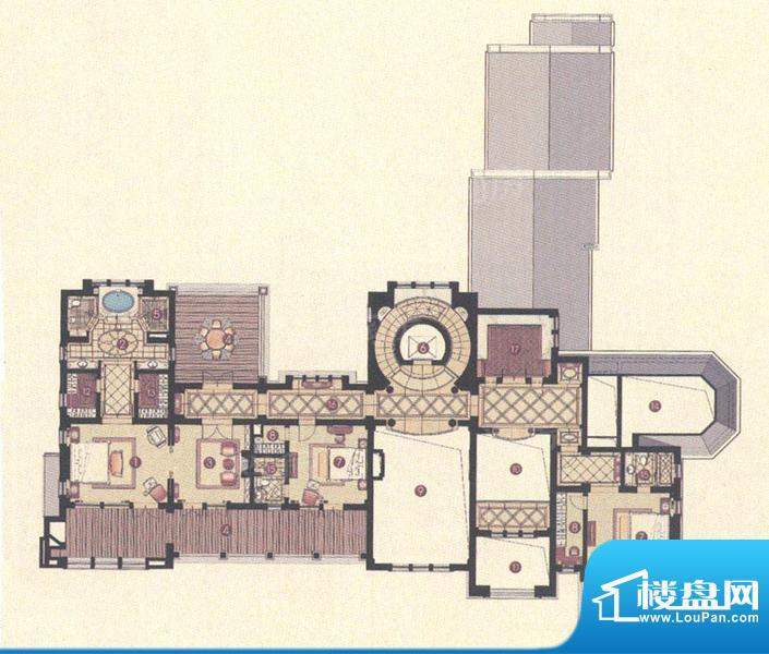上海·绿城玫瑰园C户面积:800.00平米