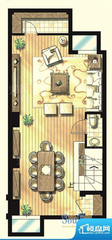 绿地富强新苑别墅C1面积:92.00平米