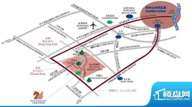 天马高尔夫别墅配套图
