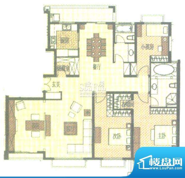 汇贤阁A2-10层6号01面积:195.49平米
