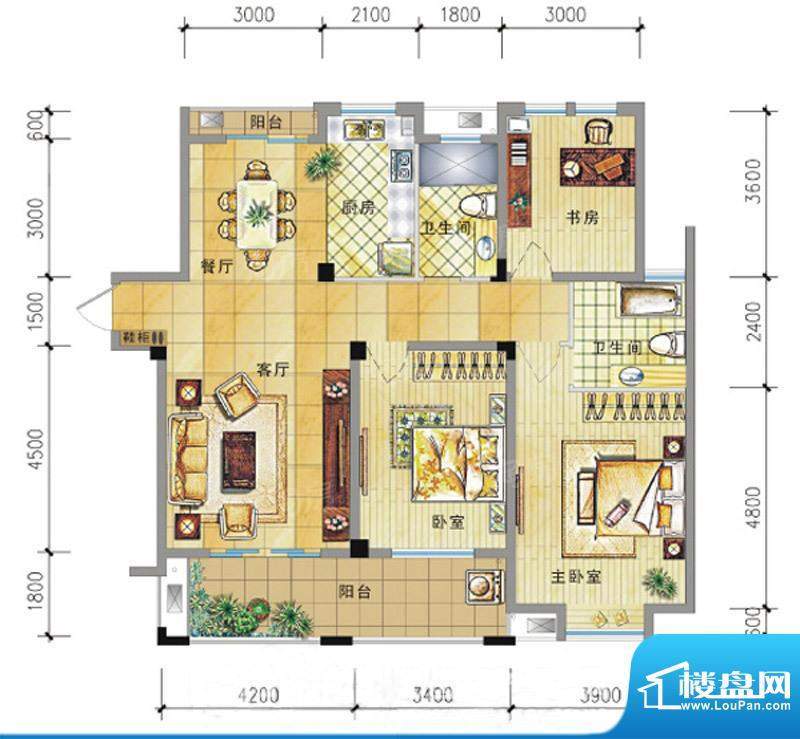 久城东南华府高层B6面积:0.00m平米