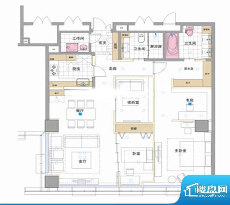 建屋紫宸庭1#9-27层面积:154.00平米
