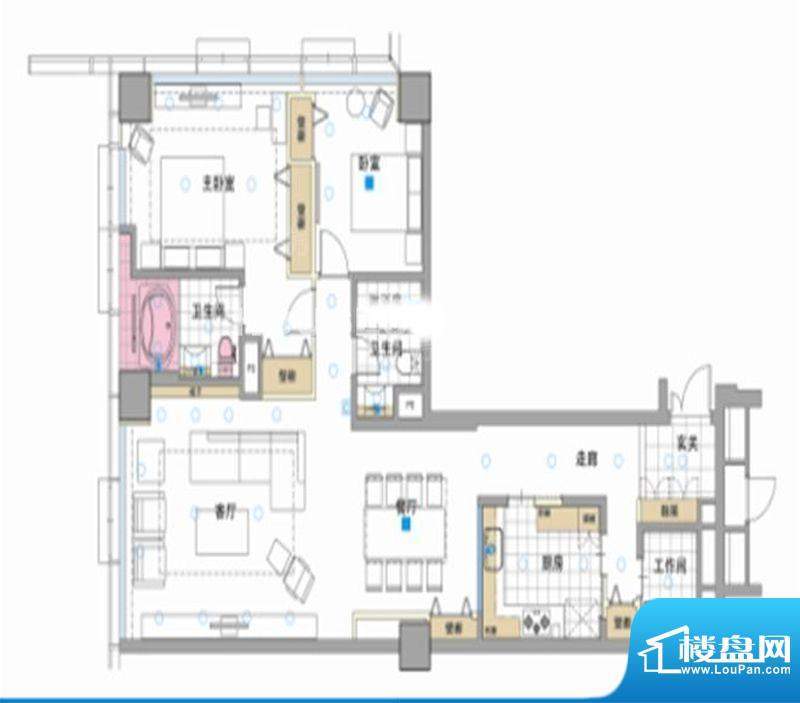 建屋紫宸庭1#9-27层面积:162.00平米