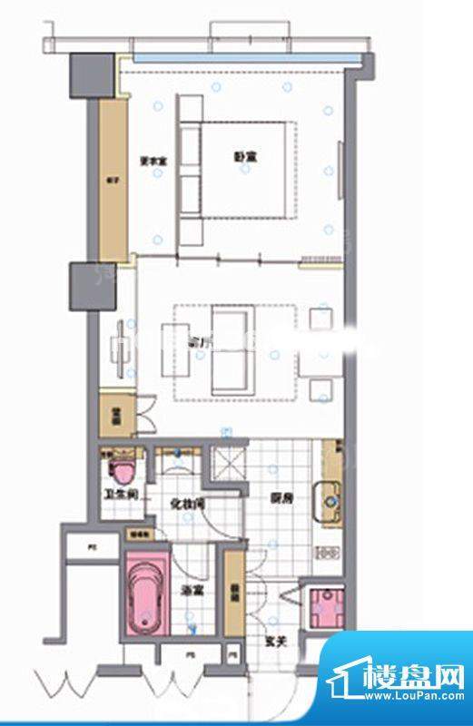 建屋紫宸庭1#9-27层面积:69.00平米