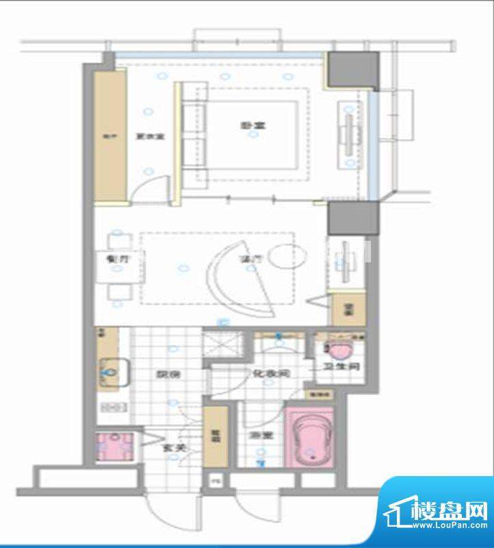 建屋紫宸庭1#9-27层面积:71.00平米