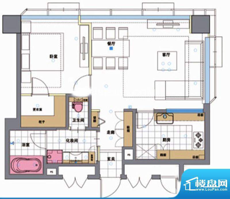 建屋紫宸庭1#9-27层面积:88.00平米