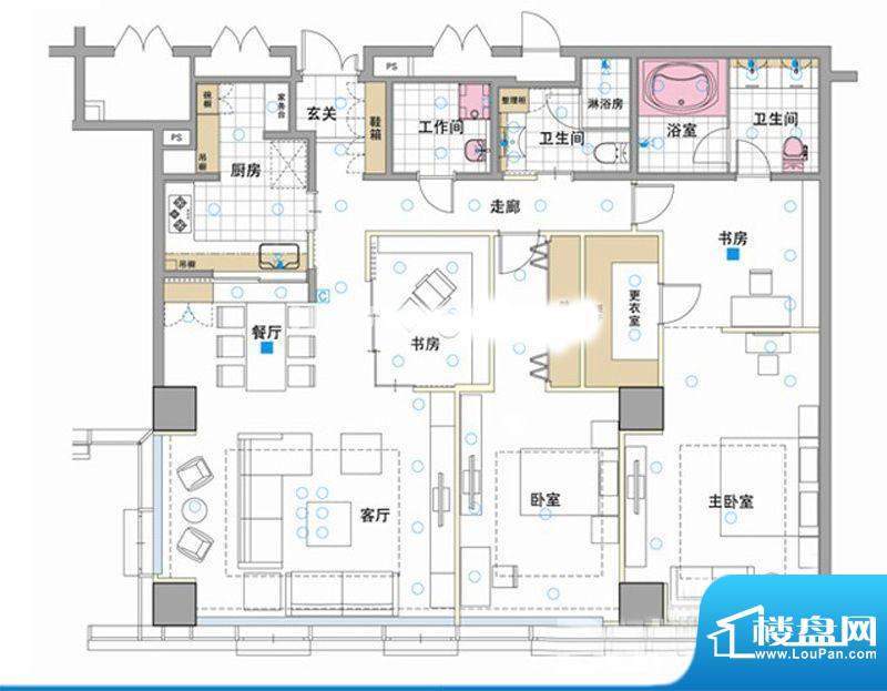 建屋紫宸庭1#9-27层面积:199.00平米