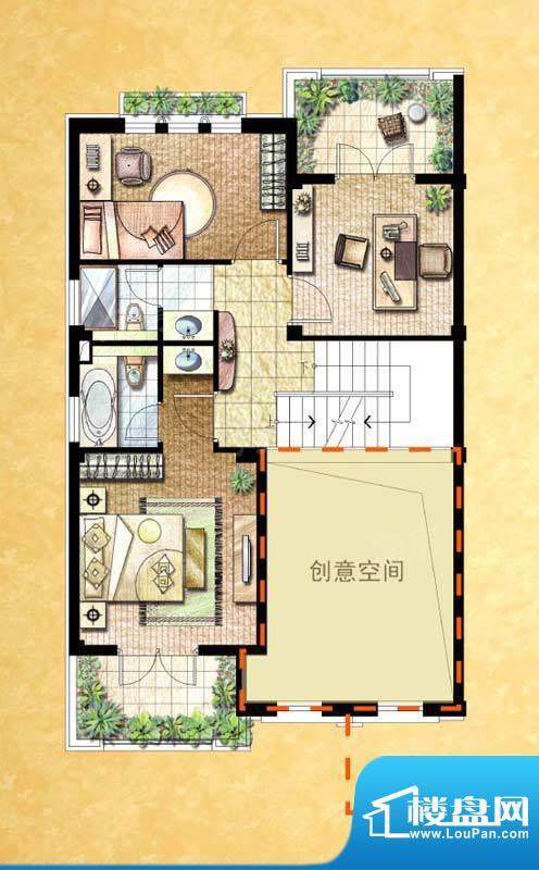 达安御廷别墅D2户型面积:180.00平米