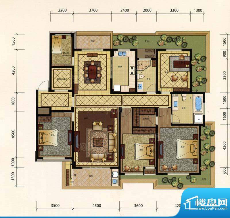 金都夏宫笛园G3-A户面积:179.12m平米