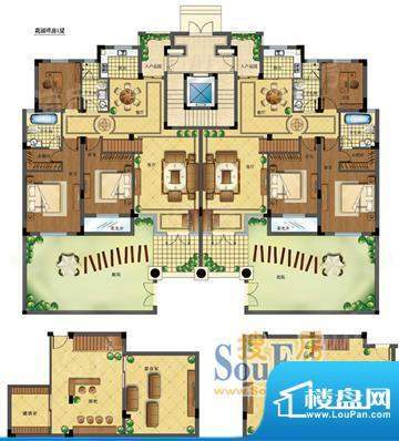 御溪半岛花园洋房一面积:135.00m平米